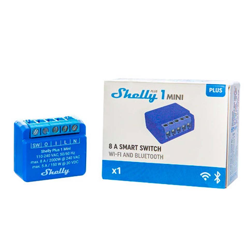Shelly Plus 1 WiFi inbouwschakelaar