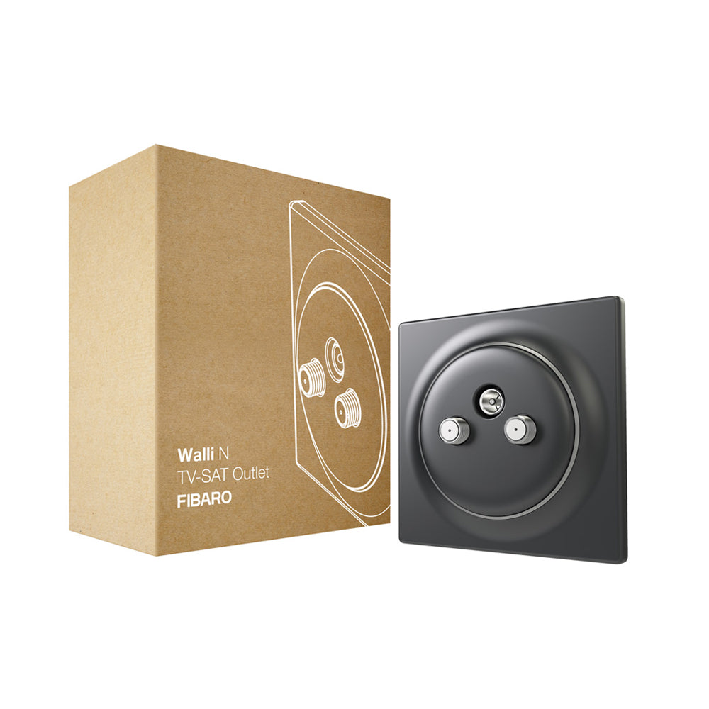 FIBARO Walli N TV-SAT Outlet Anthracite