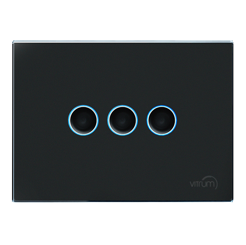 Vitrum EU III Lighting Black Glass Etched