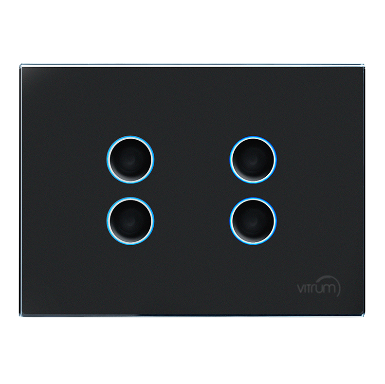 Vitrum EU IV Lighting Black Glass Etched