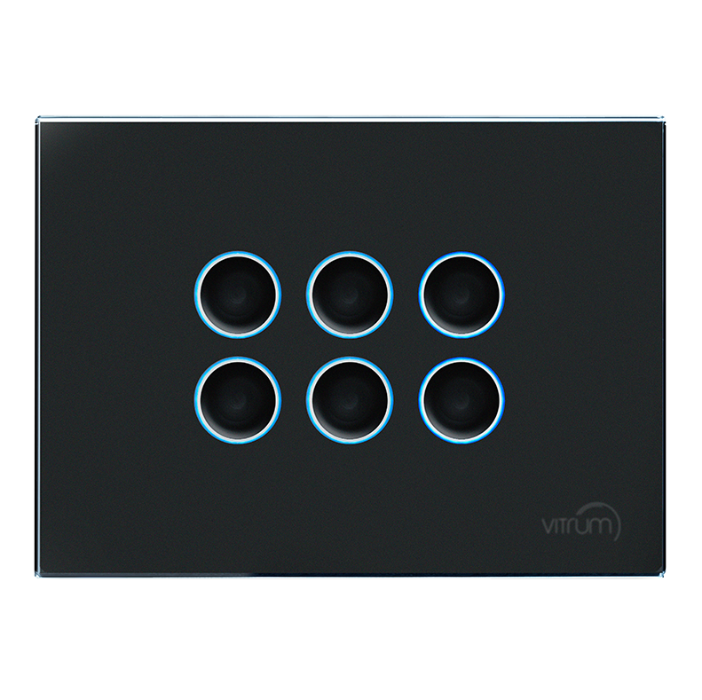 Vitrum EU VI Lighting Black Glass Etched