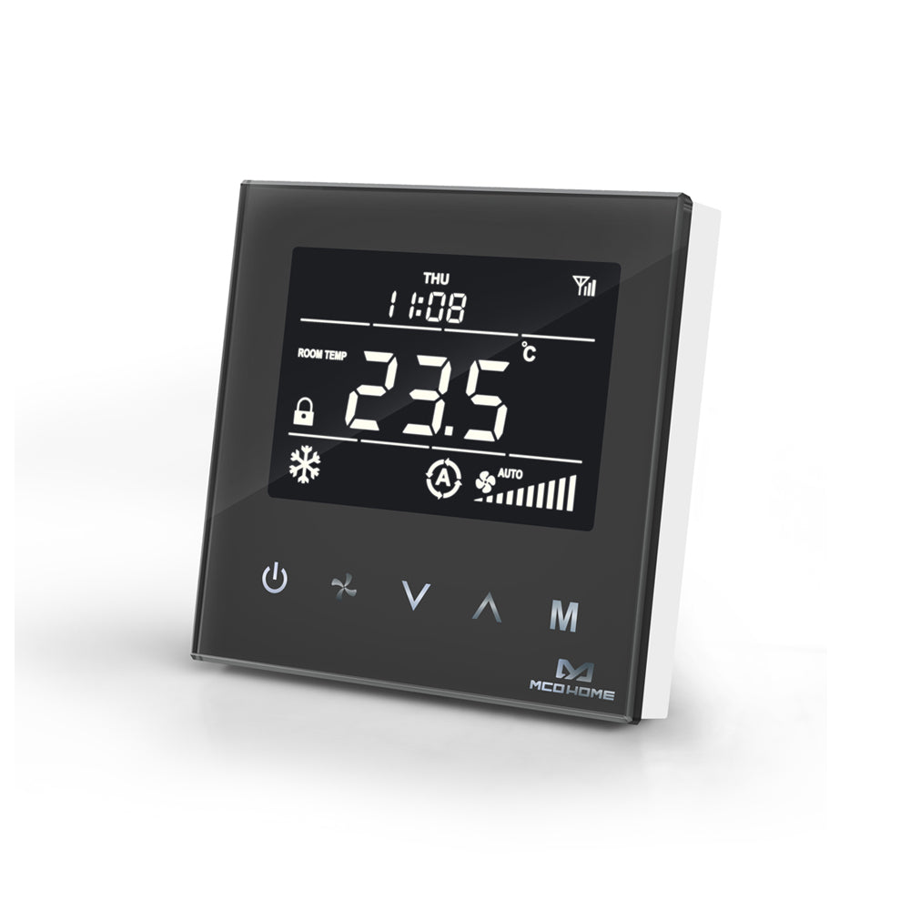 MCOHome - Fan Coil Thermostat 2 pipe Black
