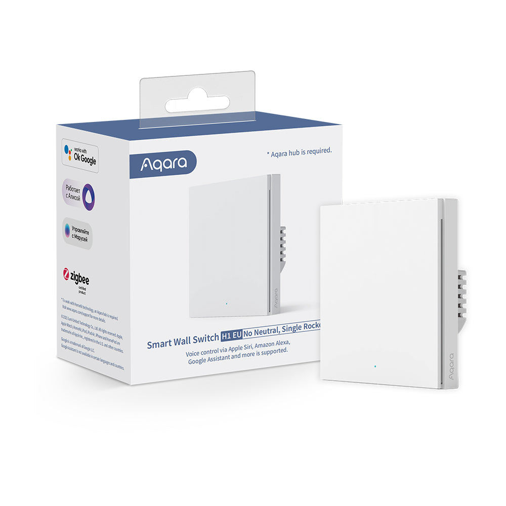 Aqara Smart Wall Switch H1 (no neutral. single rocker)