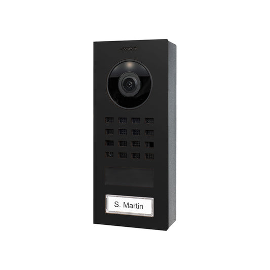 DoorbirdÂ  IP Video Door Station D1101V Surface-mount. Graphite black (Raven Polar). powder-coated. semi-gloss