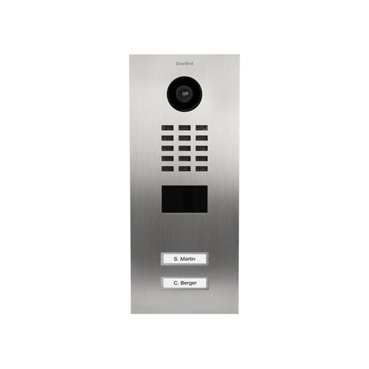Doorbird  IP Video Door Station D2102V. stainless steel V2A. brushed. 2 call button