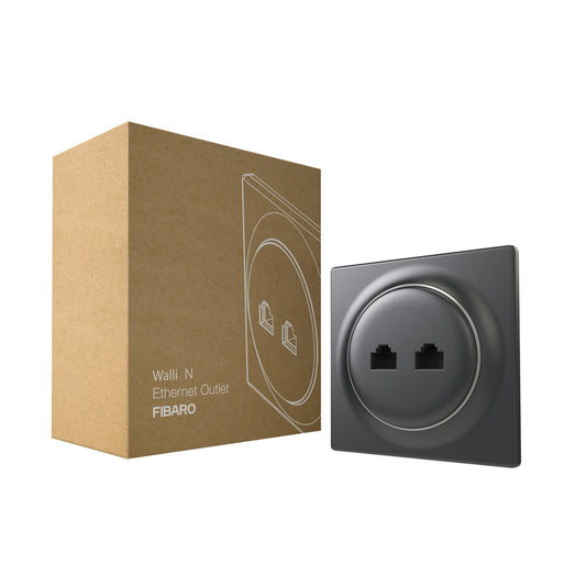FIBARO Walli N Ethernet Outlet Anthracite