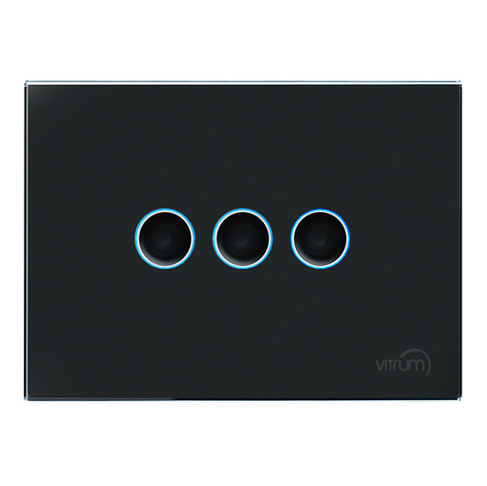 Vitrum EU III Lighting Black Glass Etched