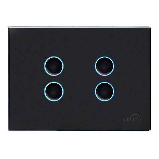Vitrum EU IV Lighting Black Glass Etched