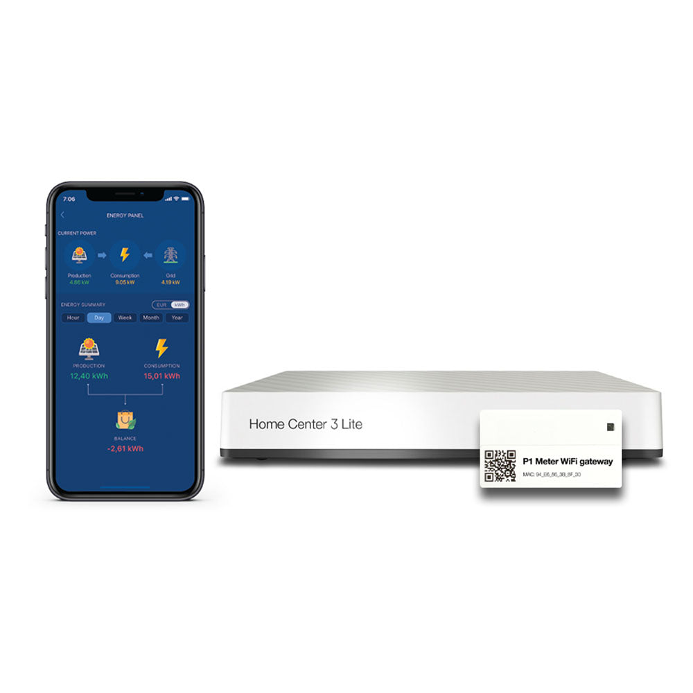 FIBARO Home Center 3 Lite & P1 Meter WiFi Gateway Bundle (incl. Quick App)