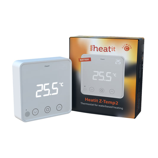 Heatit Z-Temp2 thermostat battery - white RAL 9003