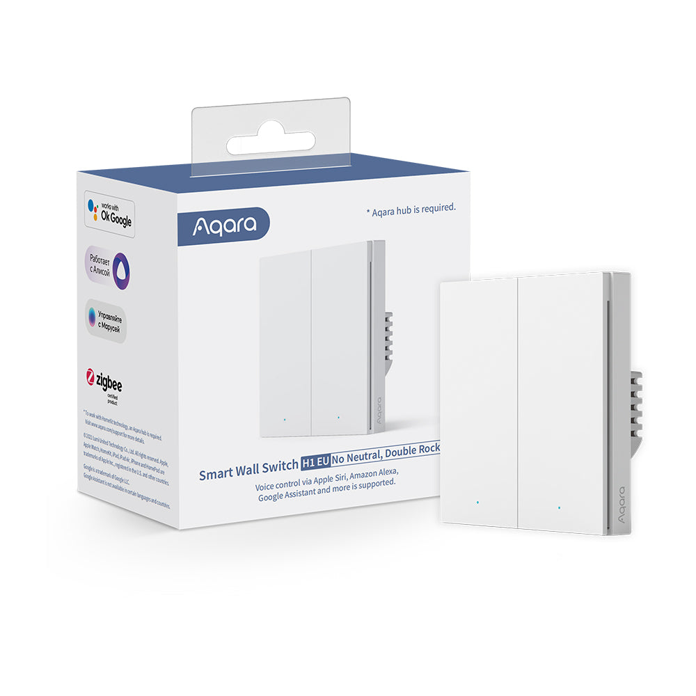 Aqara Smart Wall Switch H1 (no neutral. double rocker)